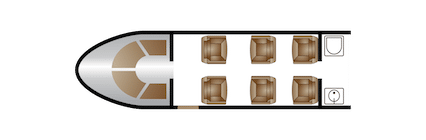 Beechcraft Premier 1A cabin layout